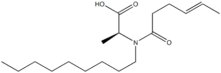 N-(4-Hexenoyl)-N-nonylalanine Struktur