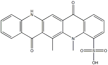 5,7,12,14-Tetrahydro-5,6-dimethyl-7,14-dioxoquino[2,3-b]acridine-4-sulfonic acid Struktur