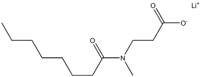 3-(N-Methyl-N-octanoylamino)propionic acid lithium salt Struktur