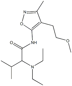 2-(Diethylamino)-N-[4-(2-methoxyethyl)-3-methyl-5-isoxazolyl]-3-methylbutyramide Struktur