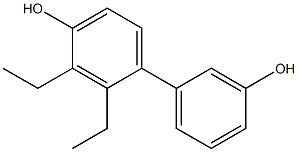 2,3-Diethyl-1,1'-biphenyl-3',4-diol Struktur