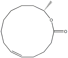 (5Z,13S)-13-Hydroxy-5-tetradecenoic acid lactone Struktur