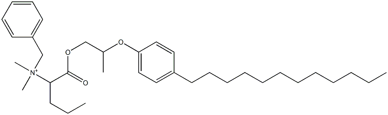 N,N-Dimethyl-N-benzyl-N-[1-[[2-(4-dodecylphenyloxy)propyl]oxycarbonyl]butyl]aminium Struktur