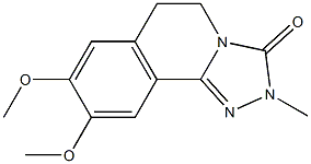 5,6-Dihydro-2-methyl-8,9-dimethoxy-1,2,4-triazolo[3,4-a]isoquinolin-3(2H)-one Struktur