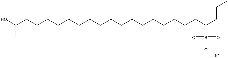 22-Hydroxytricosane-4-sulfonic acid potassium salt Struktur