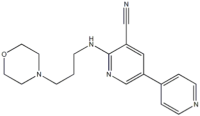 2-[(3-Morpholinopropyl)amino]-5-(4-pyridinyl)pyridine-3-carbonitrile Struktur