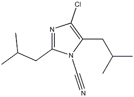 4-Chloro-1-cyano-2,5-diisobutyl-1H-imidazole Struktur