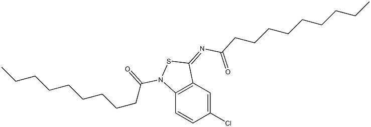 5-Chloro-1-decanoyl-3(1H)-decanoylimino-2,1-benzisothiazole Struktur