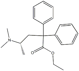 [S,(+)]-4-(Dimethylamino)-2,2-diphenylvaleric acid ethyl ester Struktur