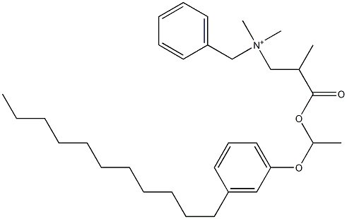 N,N-Dimethyl-N-benzyl-N-[2-[[1-(3-undecylphenyloxy)ethyl]oxycarbonyl]propyl]aminium Struktur