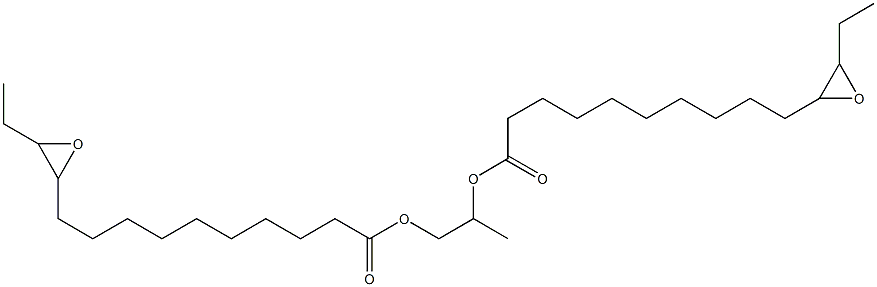 Bis(11,12-epoxymyristic acid)1,2-propanediyl ester Struktur