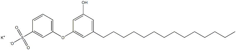 3'-Hydroxy-5'-tetradecyl[oxybisbenzene]-3-sulfonic acid potassium salt Struktur