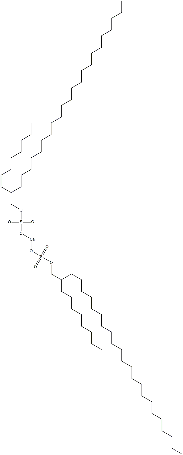 Bis(2-octyltetracosyloxysulfonyloxy)calcium Struktur