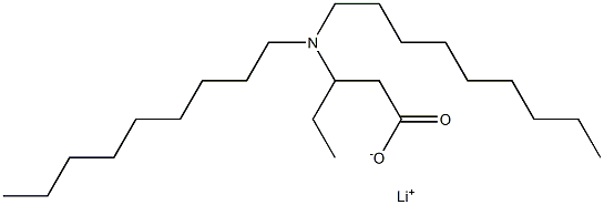 3-(Dinonylamino)valeric acid lithium salt Struktur