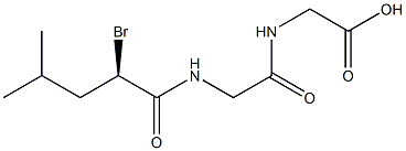 (+)-N-[N-[(R)-2-Bromo-4-methylvaleryl]glycyl]glycine Struktur