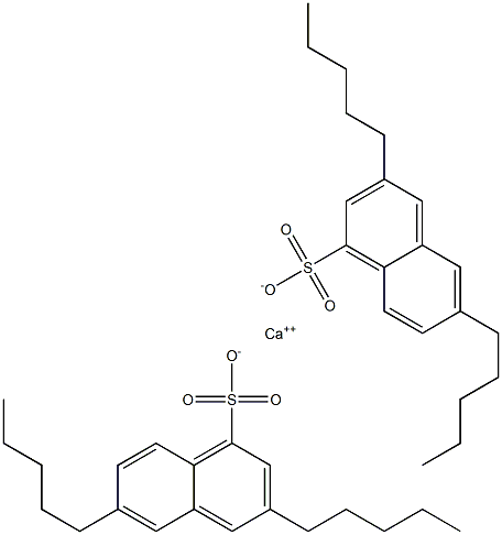 Bis(3,6-dipentyl-1-naphthalenesulfonic acid)calcium salt Struktur