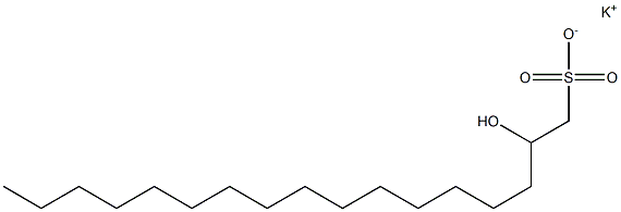 2-Hydroxyheptadecane-1-sulfonic acid potassium salt Struktur