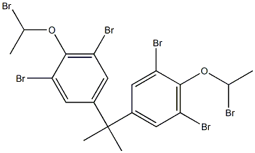 2,2-Bis[3,5-dibromo-4-(1-bromoethoxy)phenyl]propane Struktur