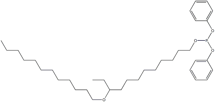 Phosphorous acid 10-(dodecyloxy)dodecyldiphenyl ester Struktur