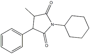 1-Cyclohexyl-4-methyl-3-phenylpyrrolidine-2,5-dione Struktur