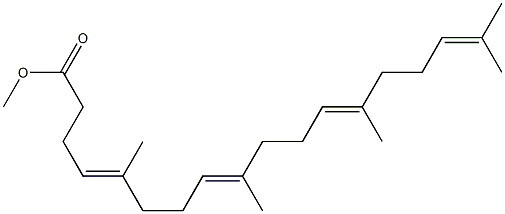 5,9,13,17-Tetramethyl-4,8,12,16-octadecatetraenoic acid methyl ester Struktur