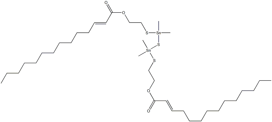 Bis[dimethyl[[2-(1-tridecenylcarbonyloxy)ethyl]thio]stannyl] sulfide Struktur