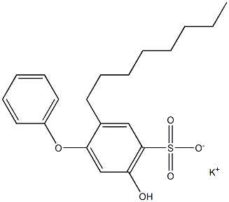 5-Hydroxy-2-octyl[oxybisbenzene]-4-sulfonic acid potassium salt Struktur