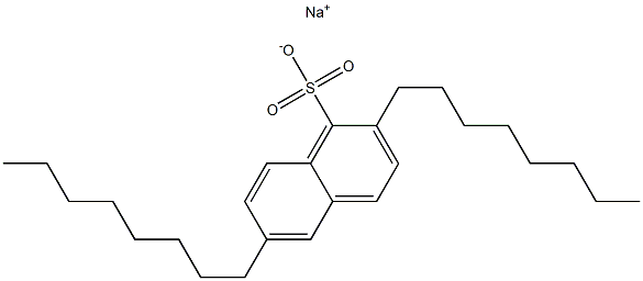 2,6-Dioctyl-1-naphthalenesulfonic acid sodium salt Struktur