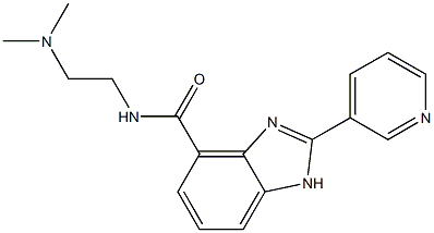 2-(Pyridin-3-yl)-N-[2-(dimethylamino)ethyl]-1H-benzimidazole-4-carboxamide Struktur