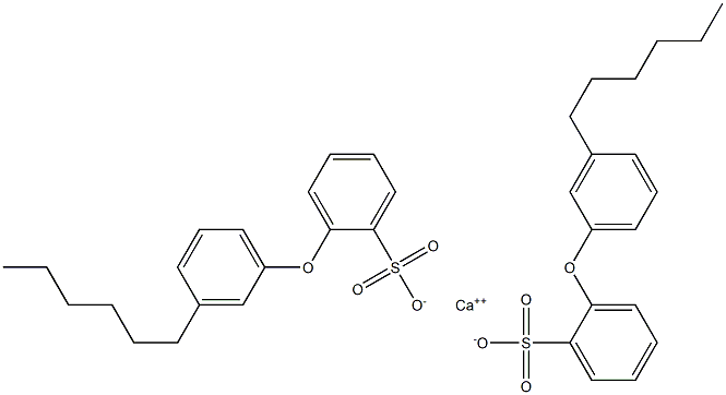 Bis[2-(3-hexylphenoxy)benzenesulfonic acid]calcium salt Struktur