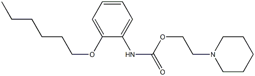 1-[2-[[(2-(Hexyloxy)phenyl)amino]carbonyloxy]ethyl]piperidine Struktur