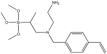 N-(p-Vinylbenzyl)-N-[2-(trimethoxysilyl)propyl]ethylenediamine Struktur