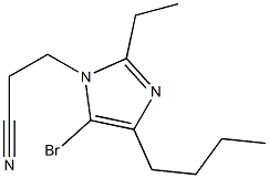 5-Bromo-4-butyl-1-(2-cyanoethyl)-2-ethyl-1H-imidazole Struktur