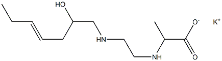 2-[N-[2-[N-(2-Hydroxy-4-heptenyl)amino]ethyl]amino]propionic acid potassium salt Struktur