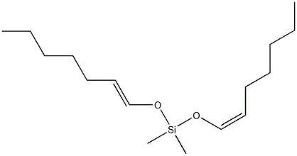 Dimethyl[(Z)-1-heptenyloxy][(E)-1-heptenyloxy]silane Struktur