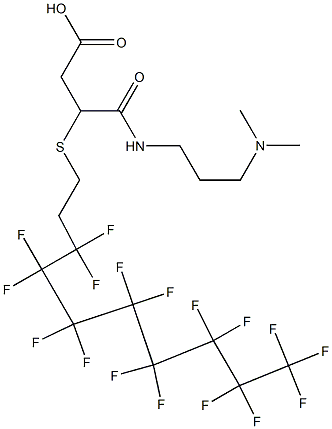 3-[[3-(Dimethylamino)propyl]carbamoyl]-3-[(3,3,4,4,5,5,6,6,7,7,8,8,9,9,10,10,10-heptadecafluorodecyl)thio]propionic acid Struktur