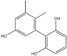 5',6'-Dimethyl-1,1'-biphenyl-2,3',6-triol Struktur