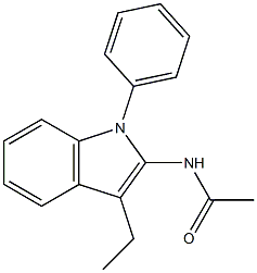 N-(1-Phenyl-3-ethyl-1H-indol-2-yl)acetamide Struktur