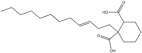 Cyclohexane-1,2-dicarboxylic acid hydrogen 1-(3-dodecenyl) ester Struktur