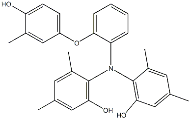 N,N-Bis(6-hydroxy-2,4-dimethylphenyl)-2-(4-hydroxy-3-methylphenoxy)benzenamine Struktur