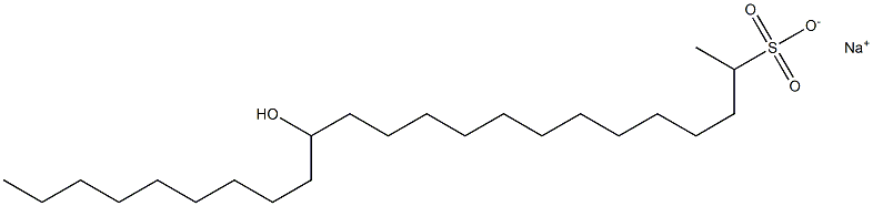 14-Hydroxytricosane-2-sulfonic acid sodium salt Struktur