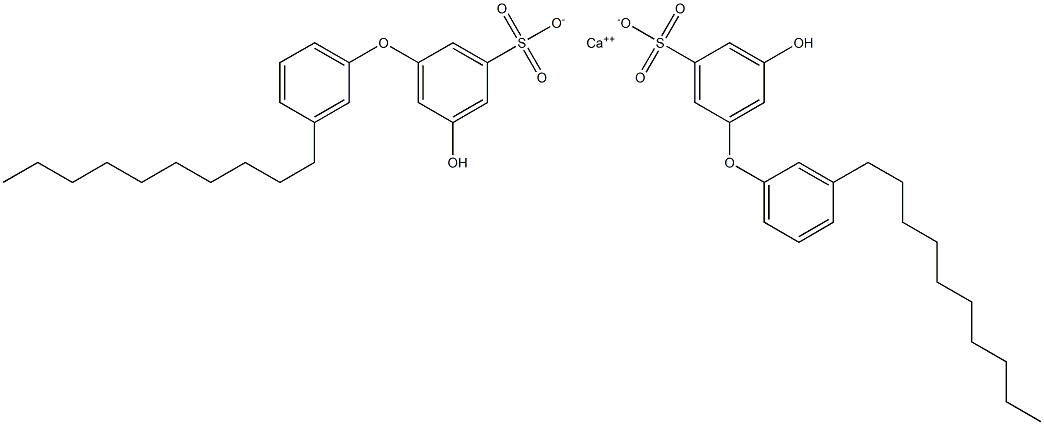 Bis(5-hydroxy-3'-decyl[oxybisbenzene]-3-sulfonic acid)calcium salt Struktur