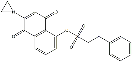 2-(1-Aziridinyl)-5-[2-phenylethylsulfonyloxy]-1,4-naphthoquinone Struktur