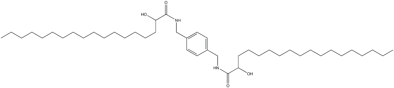 N,N'-(1,4-Phenylenebismethylene)bis(2-hydroxystearamide) Struktur