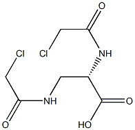 [S,(+)]-2,3-Bis(2-chloroacetylamino)propionic acid Struktur