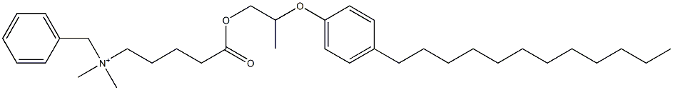 N,N-Dimethyl-N-benzyl-N-[4-[[2-(4-dodecylphenyloxy)propyl]oxycarbonyl]butyl]aminium Struktur