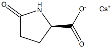 (2R)-5-Oxo-2-pyrrolidinecarboxylic acid cesium salt Struktur