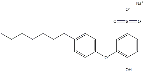 6-Hydroxy-4'-heptyl[oxybisbenzene]-3-sulfonic acid sodium salt Struktur