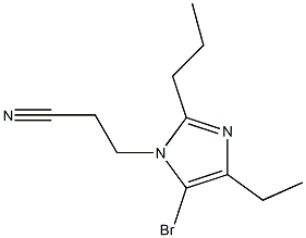 5-Bromo-1-(2-cyanoethyl)-4-ethyl-2-propyl-1H-imidazole Struktur