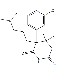 3-(3-Methoxyphenyl)-3-(3-dimethylaminopropyl)-4,4-dimethylpiperidine-2,6-dione Struktur